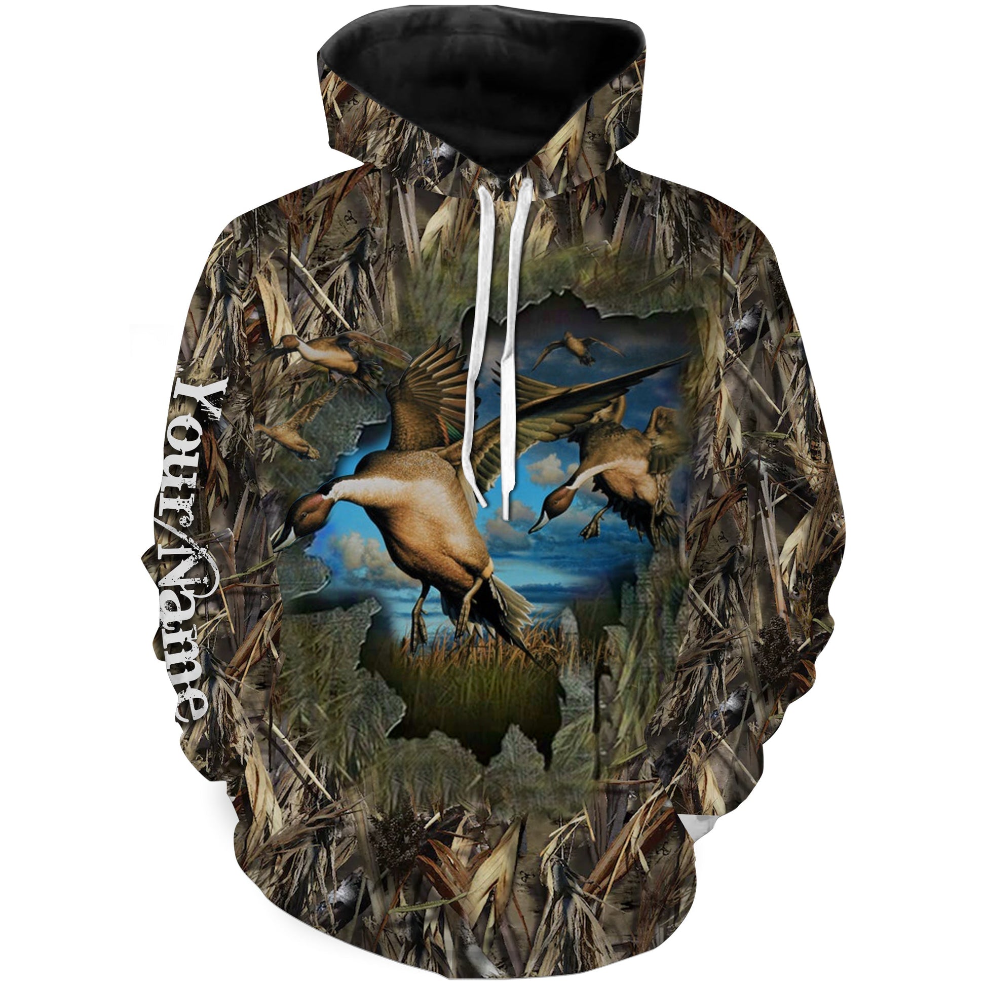 Mallard Duck hunting waterfowl camo hunting 3d shirts custom name duck hunting shirts NQSD1