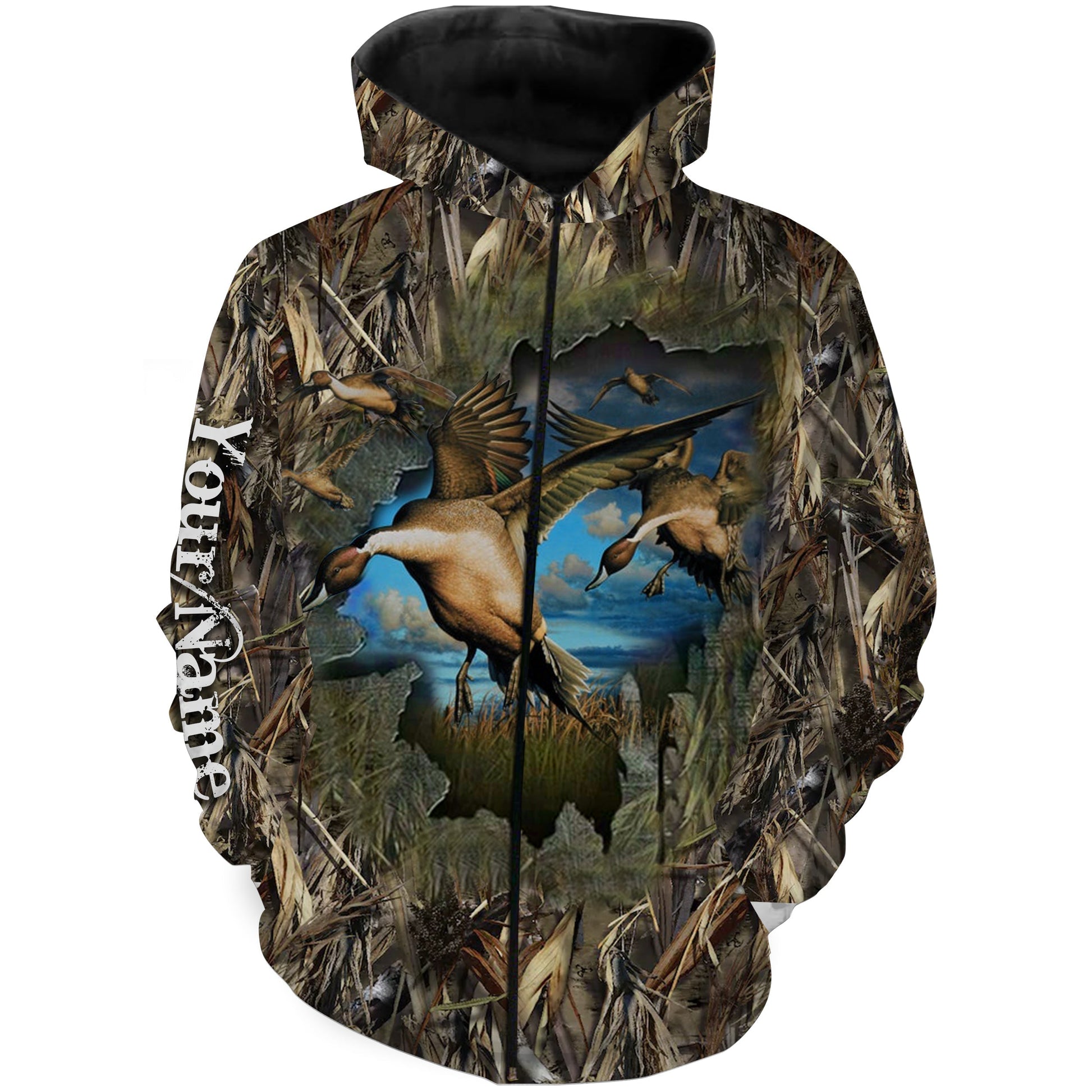 Mallard Duck hunting waterfowl camo hunting 3d shirts custom name duck hunting shirts NQSD1