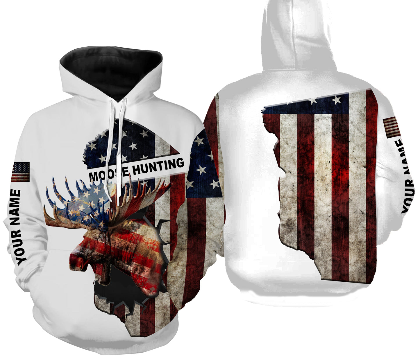 Moose hunting American flag legend moose hunter 3d shirts- personalized moose hunting shirts NQSD25