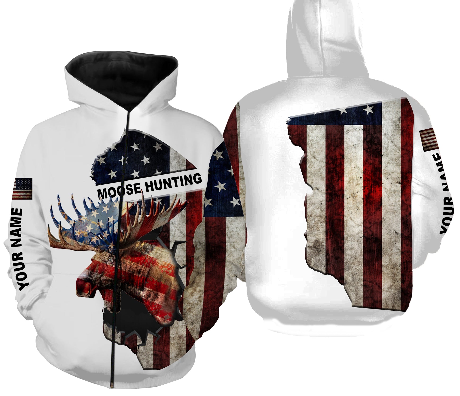 Moose hunting American flag legend moose hunter 3d shirts- personalized moose hunting shirts NQSD25