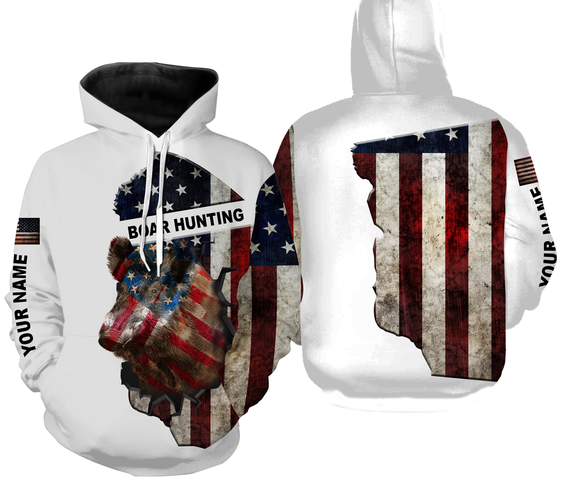 Wild hog hunting American flag patriotic legend boar hunter 3d shirts- personalized boar hunting t shirts, hoodie, zip up for men, women, kid NQSD26 Hoodie