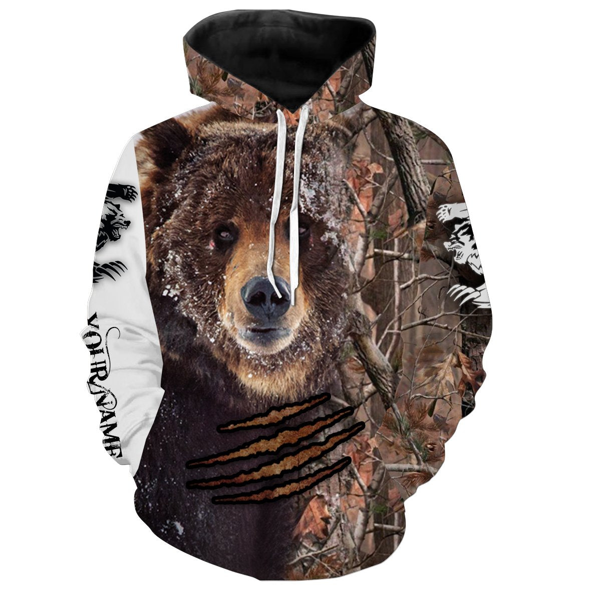 Bear Hunting Customize Name 3D All Over Printed Shirts Personalized Hunting gift For Adult And Kid NQS601