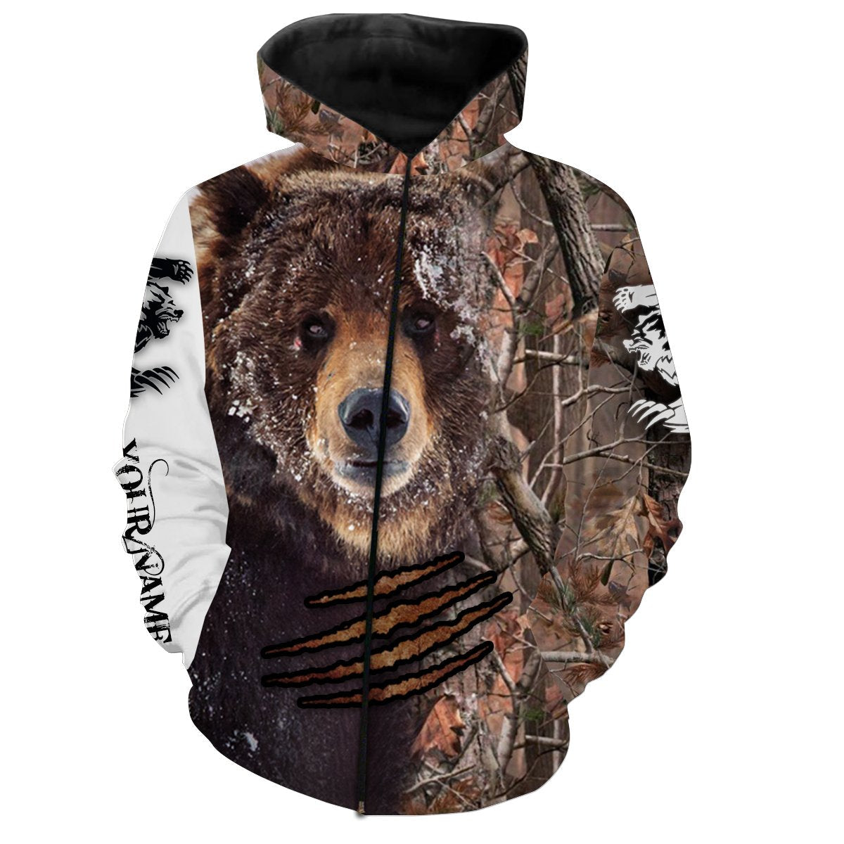 Bear Hunting Customize Name 3D All Over Printed Shirts Personalized Hunting gift For Adult And Kid NQS601