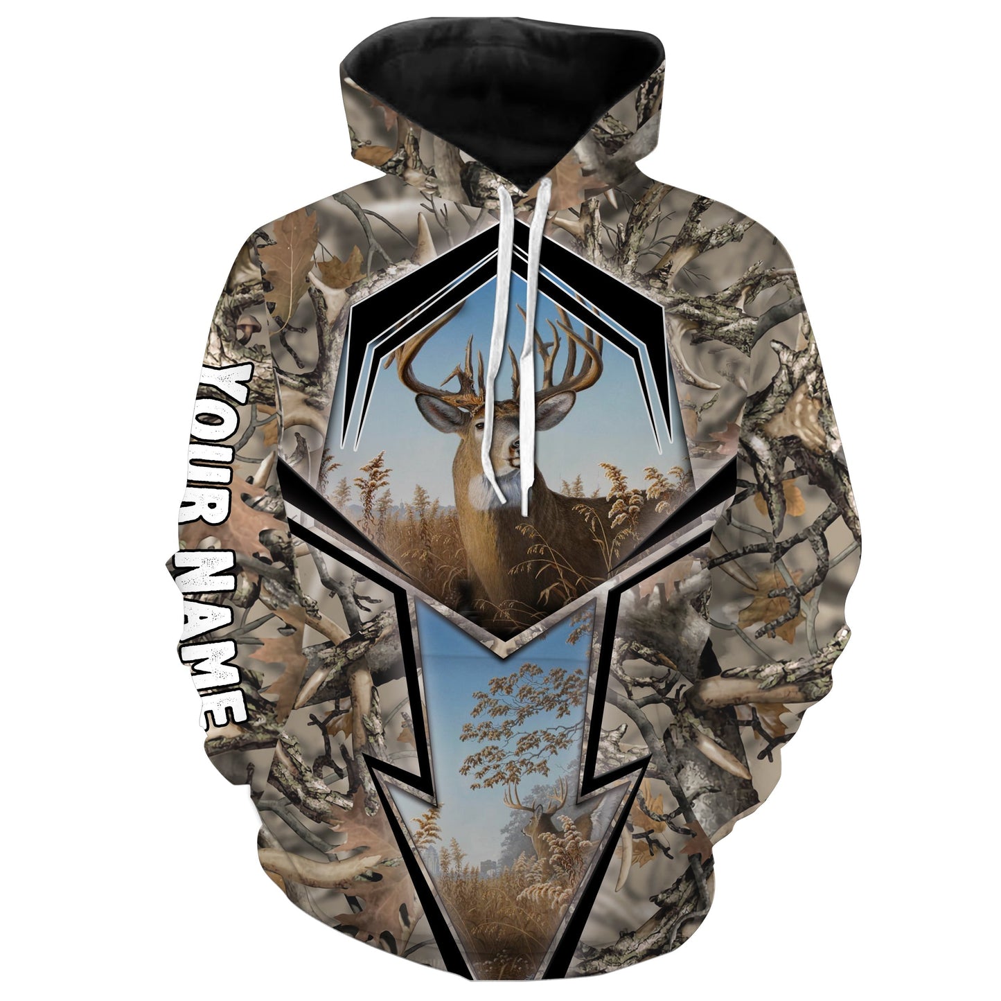 Deer Hunting Big Game Hunting Camo Custom Name 3D All Over Print Shirts Nqs743 Hoodie Hoodie