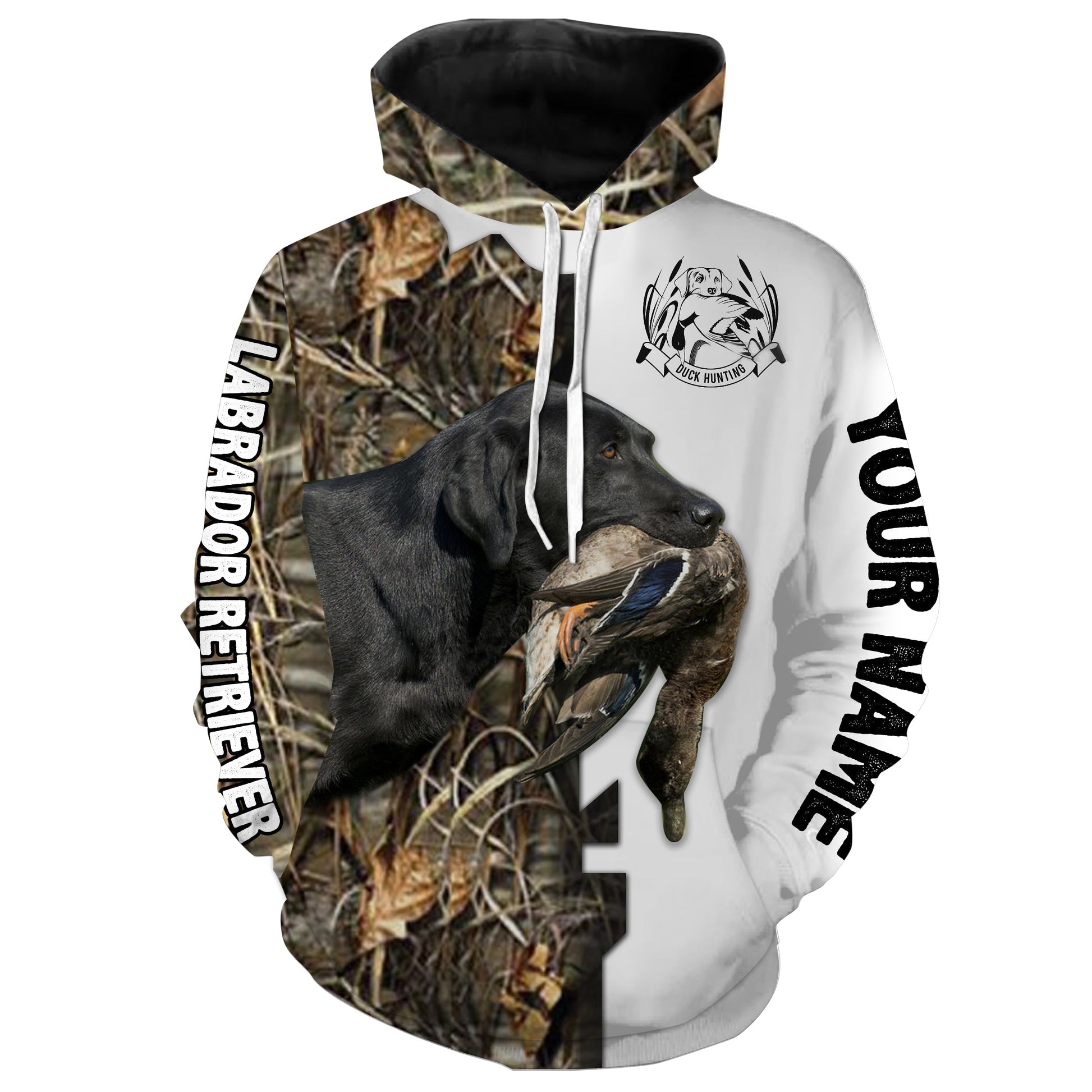 Mallard Duck Hunting Labrador Retriever Dog Hunting Custom Name 3D All Over Print Shirts Nqs759 Hoodie Hoodie