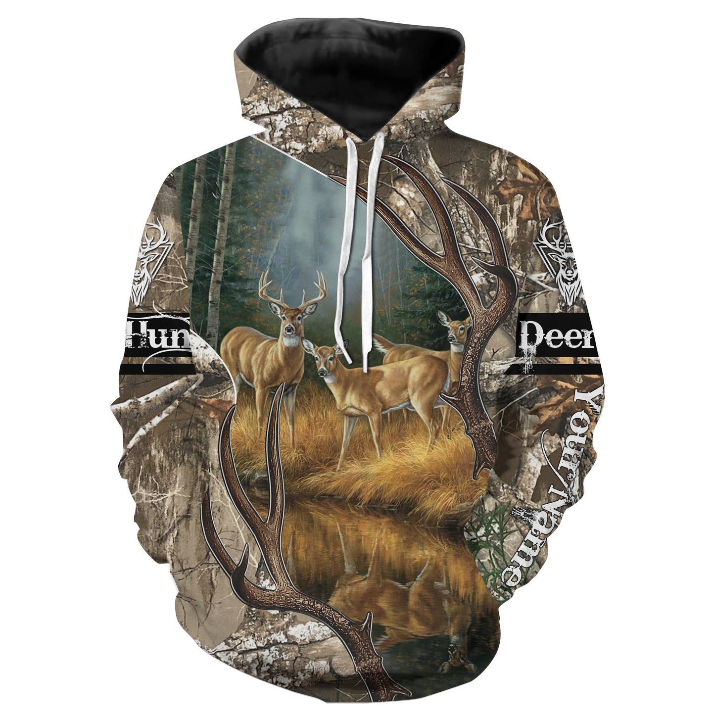 Deer hunting camouflage Customize Name 3D All Over Printed Shirts Personalized gift For deer Hunter NQS1071