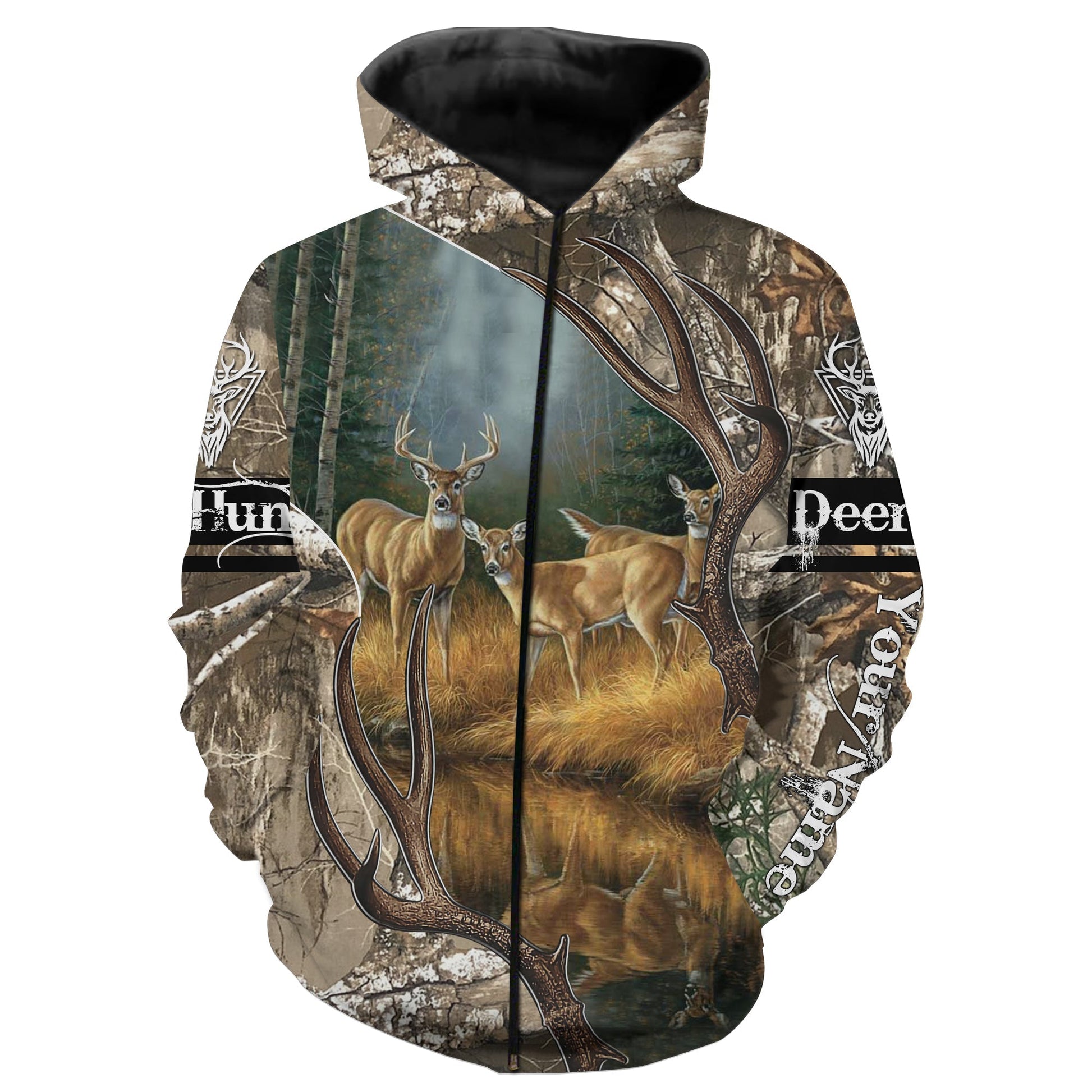 Deer hunting camouflage Customize Name 3D All Over Printed Shirts Personalized gift For deer Hunter NQS1071