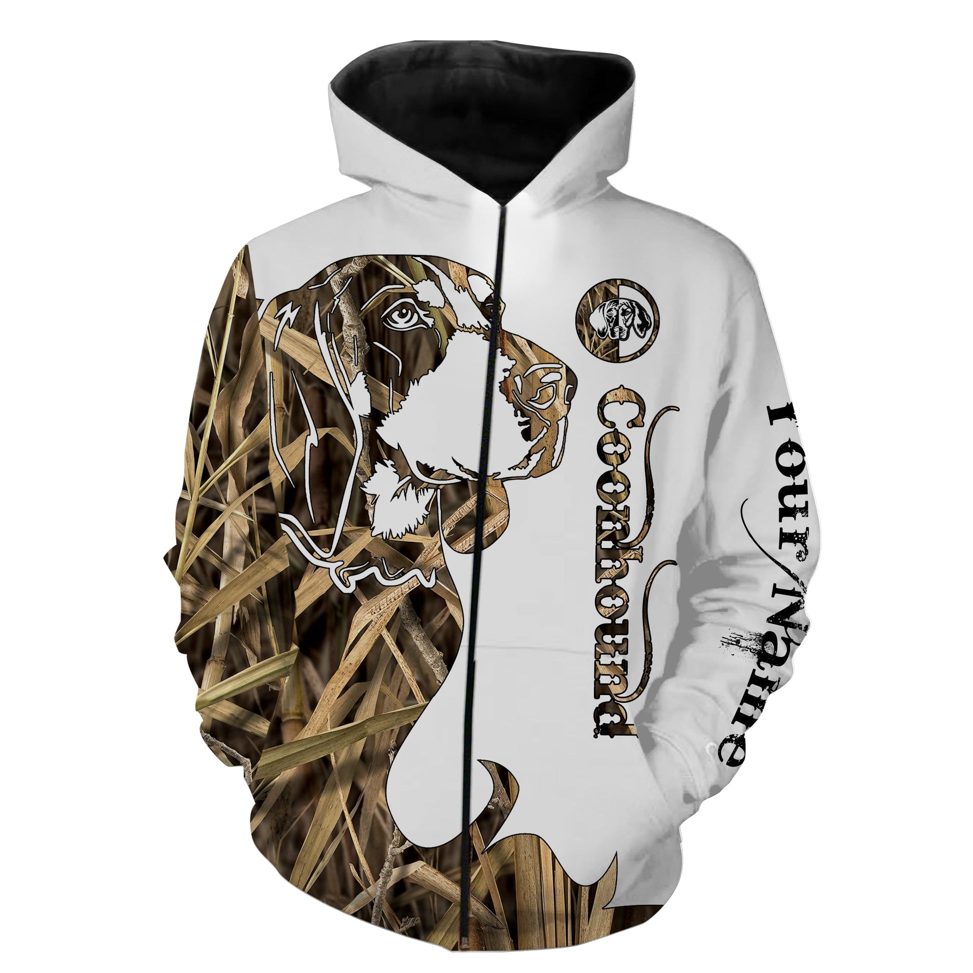 Coonhound best coon hunting dog camo shirts personalized waterfowl camo hunting shirts for men Zip up hoodie