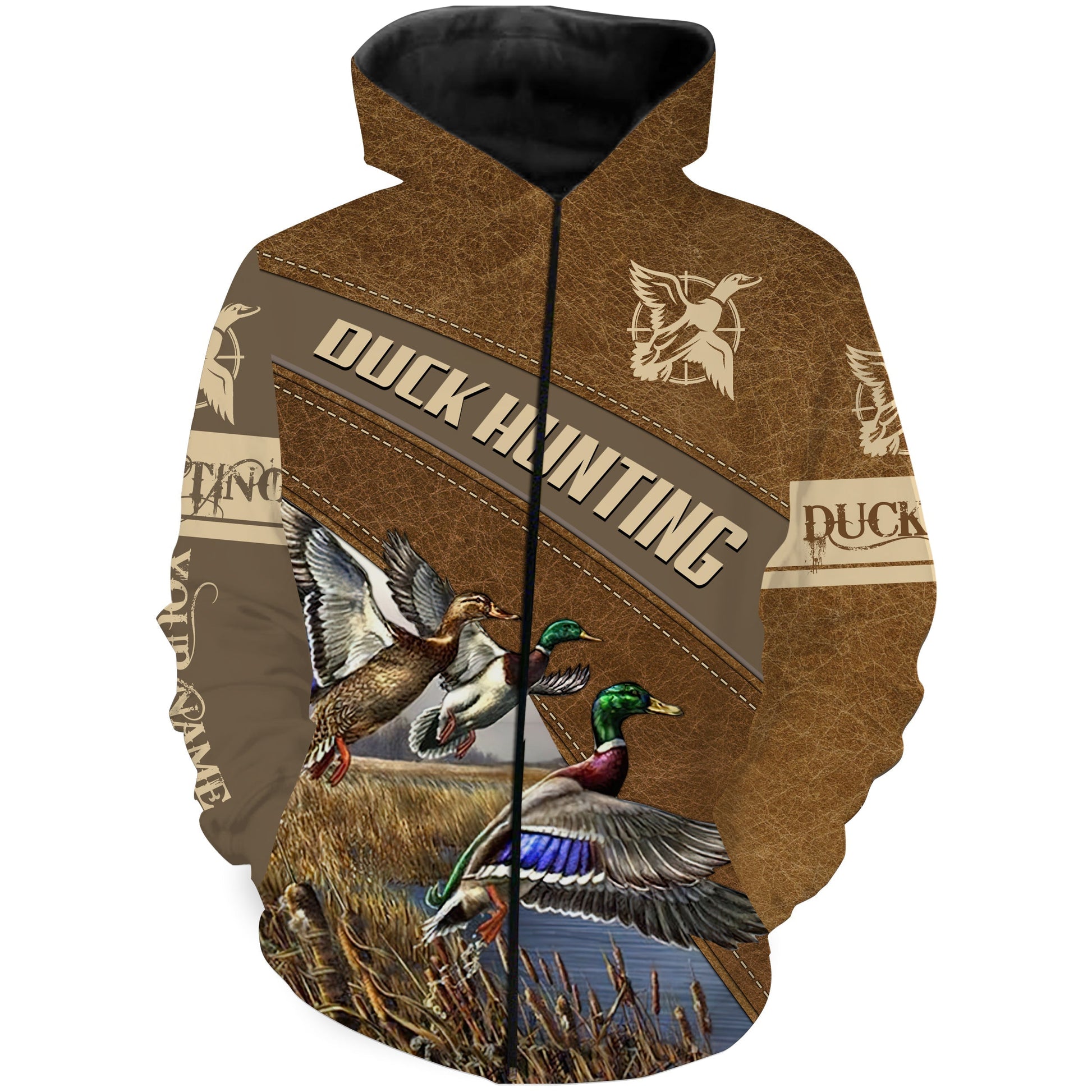 Duck Hunting Waterfowl camo all over printed Shirt, Hoodie - Personalized Duck Hunting Gifts NQS3026