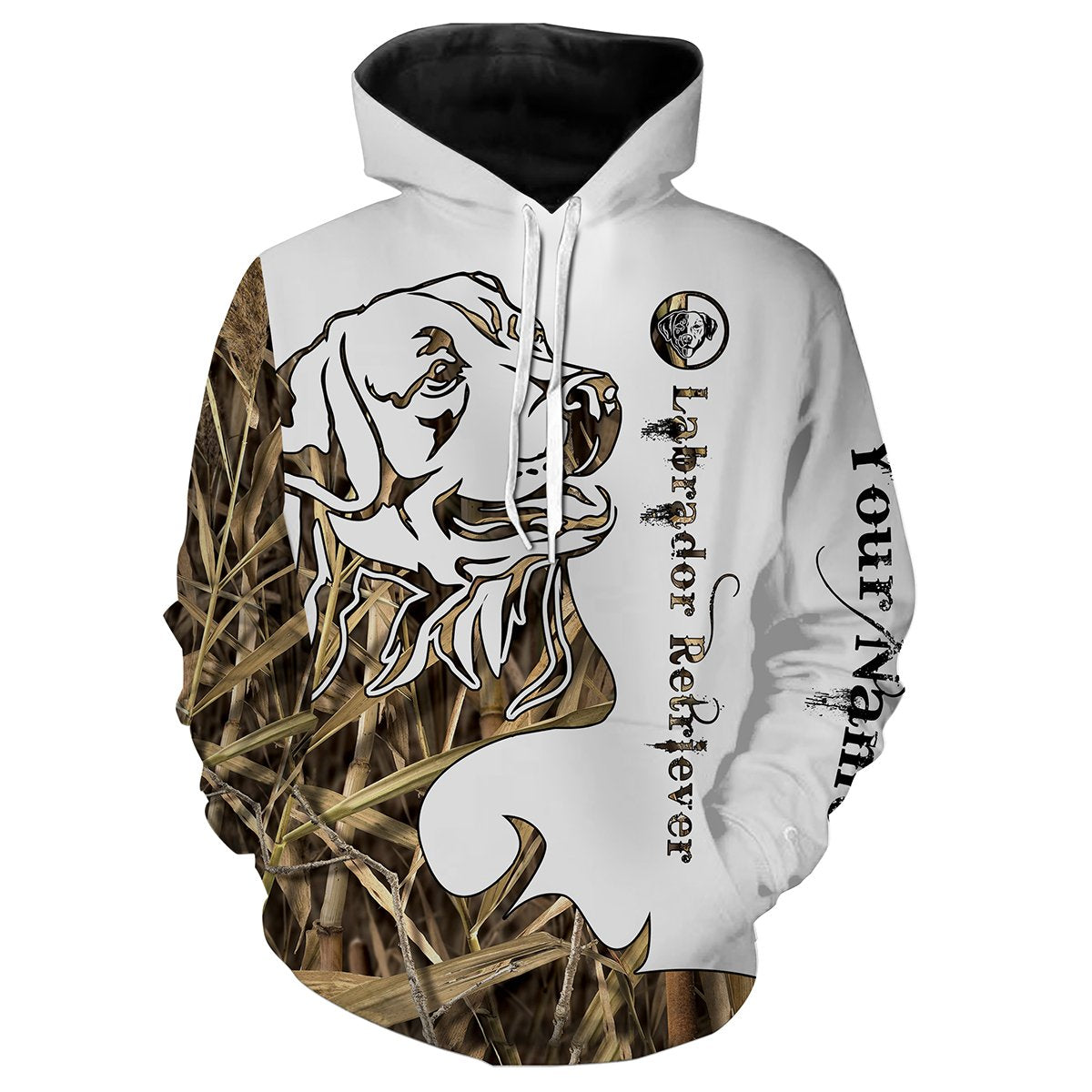 Labrador Retriever Hunting dog Camo Customize Name 3D All Over Printed Shirts Personalized gift For Dog Lovers NQS691 Hoodie