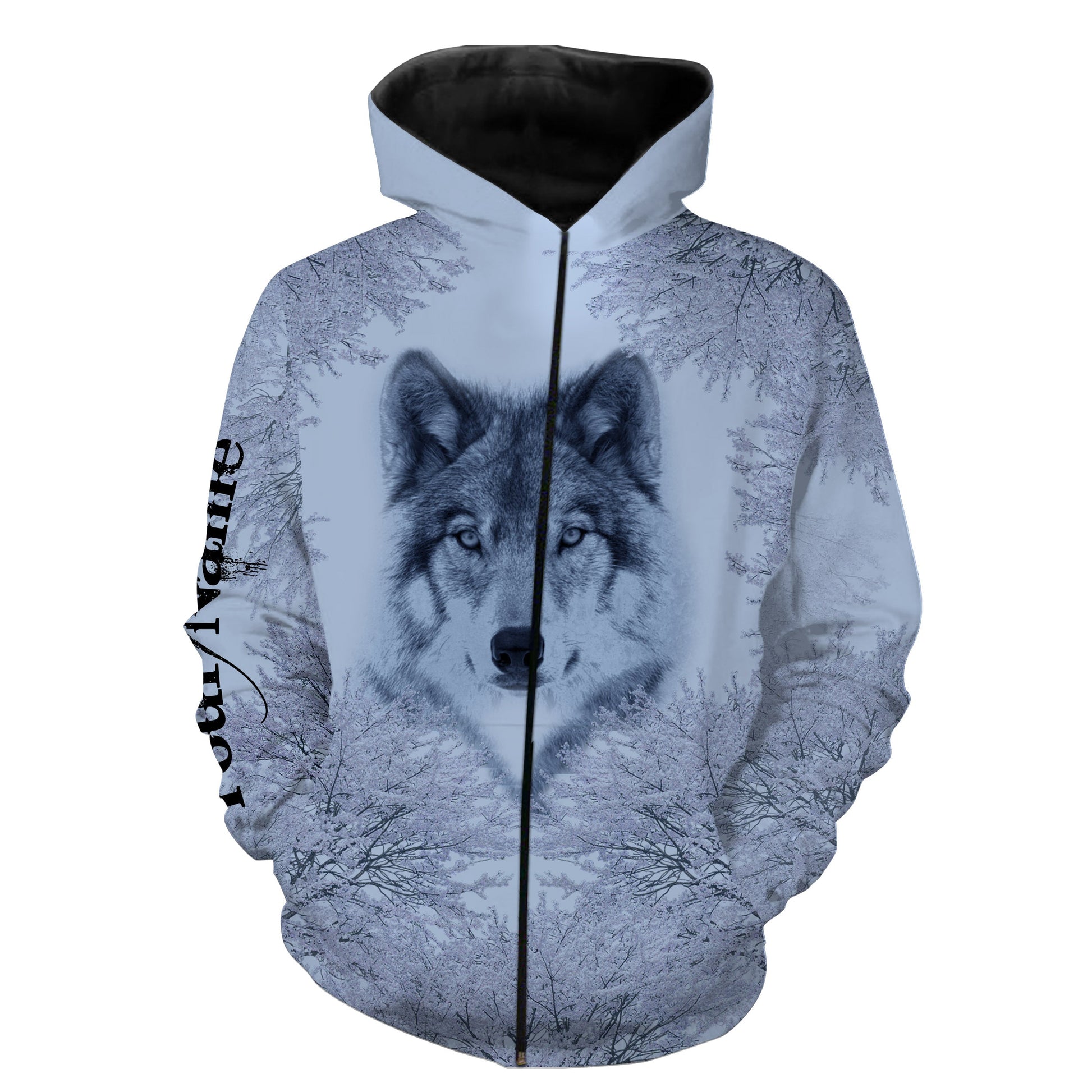 Winter wolf hunting wolf shirt camo 3D All Over Printed Shirts Zip up hoodie