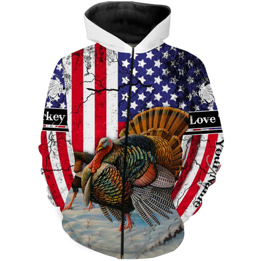 Turkey hunting American flag patriotic