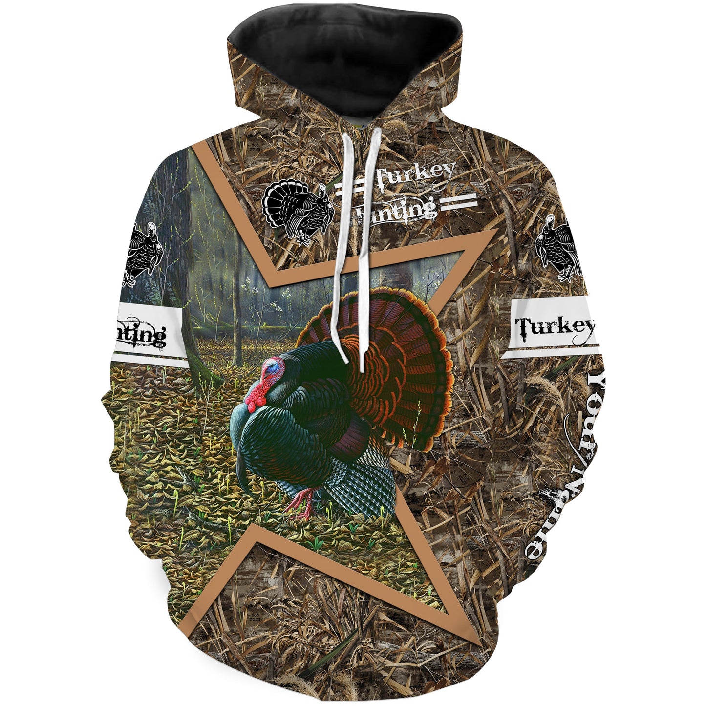 Personalized Turkey Hunting full printing T-Shirt