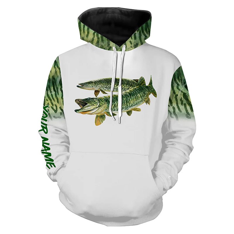 Musky ( Muskie) Fishing 3D All Over Print Shirts Personalized Fishing Apparel For Adult And Kid Nqs580 Hoodie Hoodie