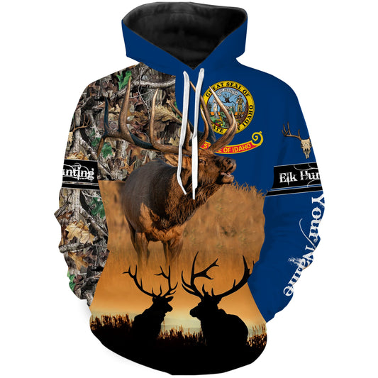 Idaho ID elk hunting camo custom name 3D hunting apparel