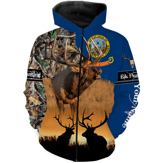 Idaho ID elk hunting camo custom name 3D hunting apparel