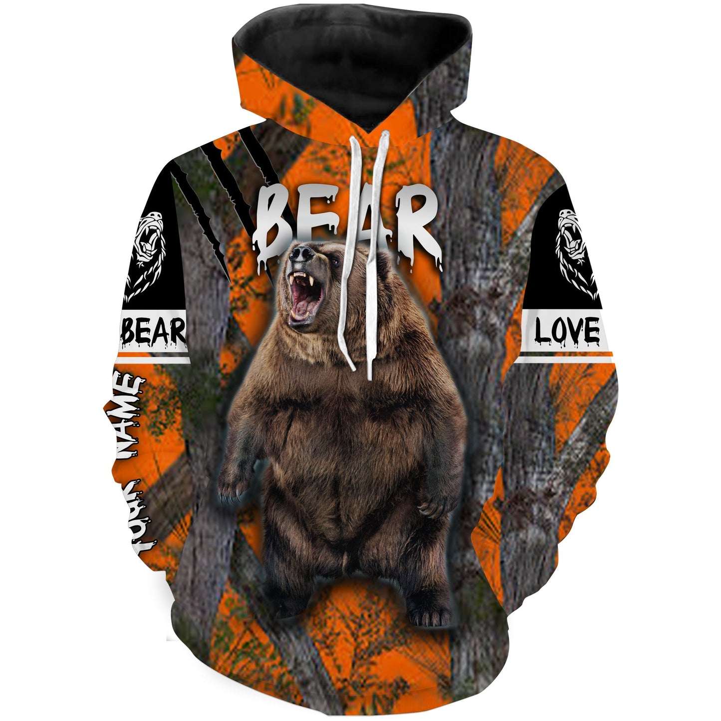 Bear hunter big game hunting Customize Name 3D All Over Printed Shirts plus size NQS996