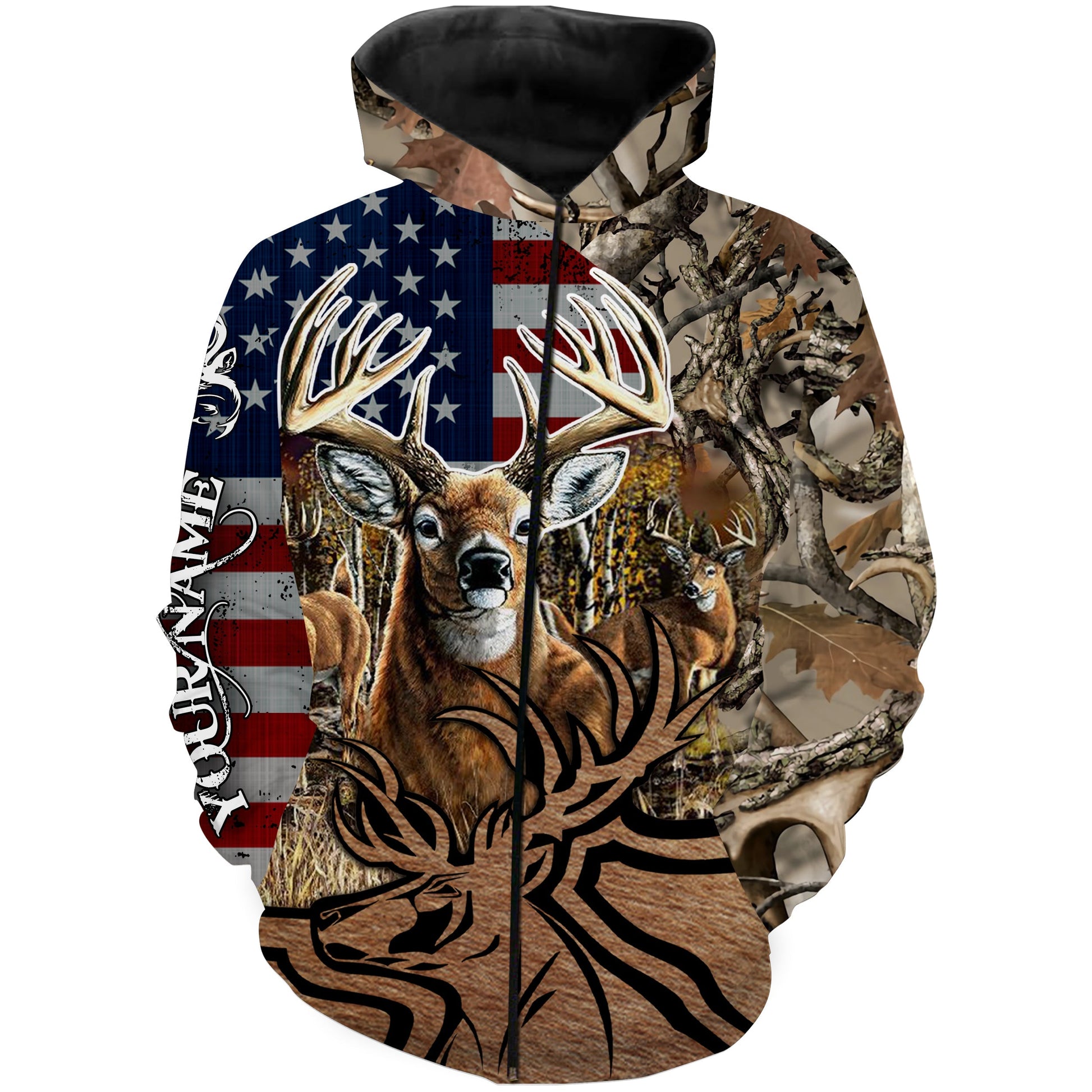 American Deer hunting camouflage shirt Customize Name 3D All Over Printed Shirts plus size NQS1156