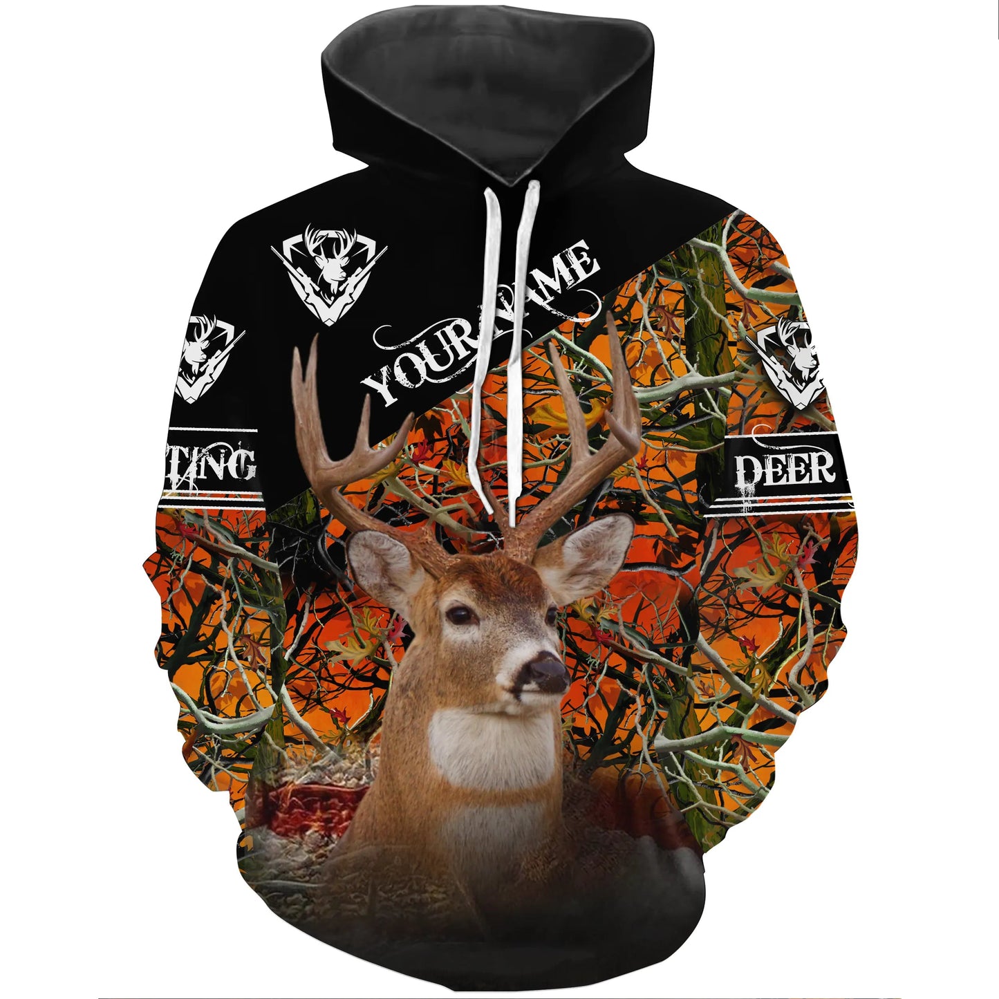 American Deer Hunting wildfire Camo Customize Name 3D All Over Printed Shirts Hunting gift NQS850