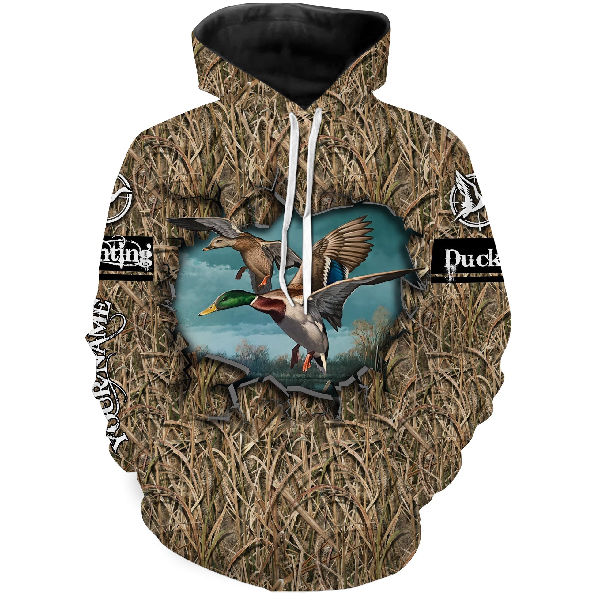 Duck hunt camouflage Customize Name 3D All Over Printed duck hunting Shirts NQS1053