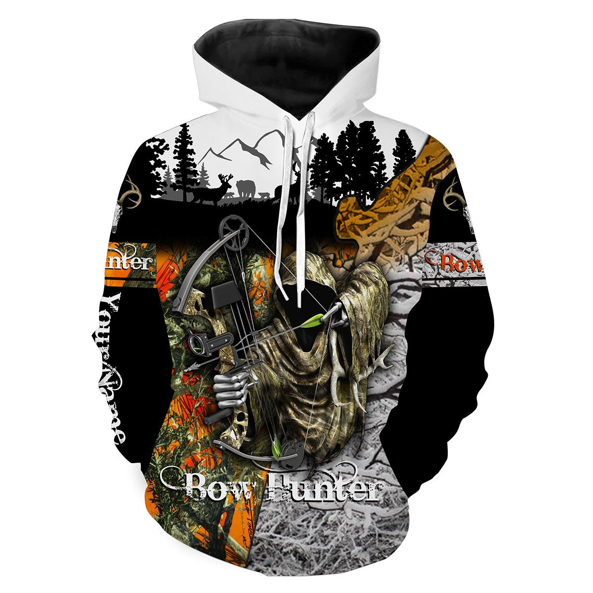 Bow Hunter Camo Huntaholic Deer Hunting Customize Name 3D All Over Print Shirts Nqs666 Hoodie Hoodie