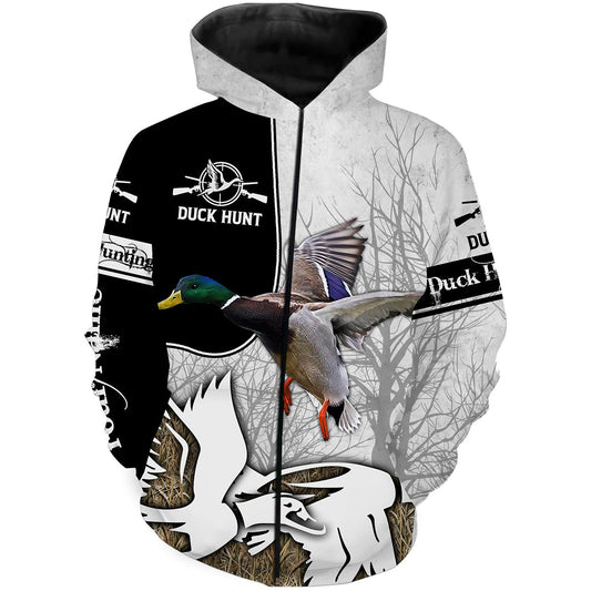 Mallard Duck Hunting Waterfowl Camo Hunting 3D Shirts  Zip Up Hoodie Zip Up Hoodie