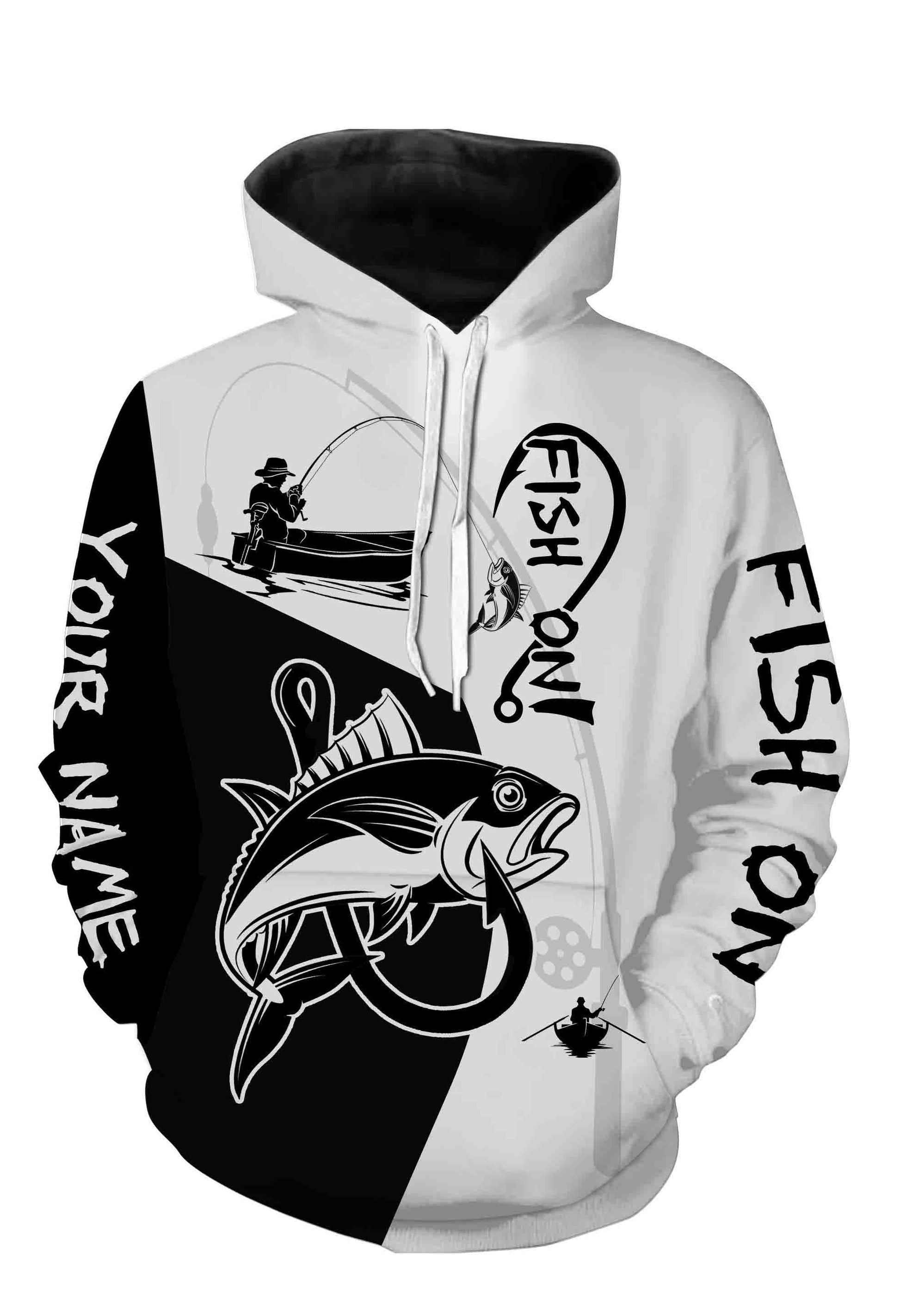 Tuna Fish On Custome Name 3D All Over Printed Shirts For Adult And Kid Personalized Fishing Gift Nqs357 Hoodie Hoodie