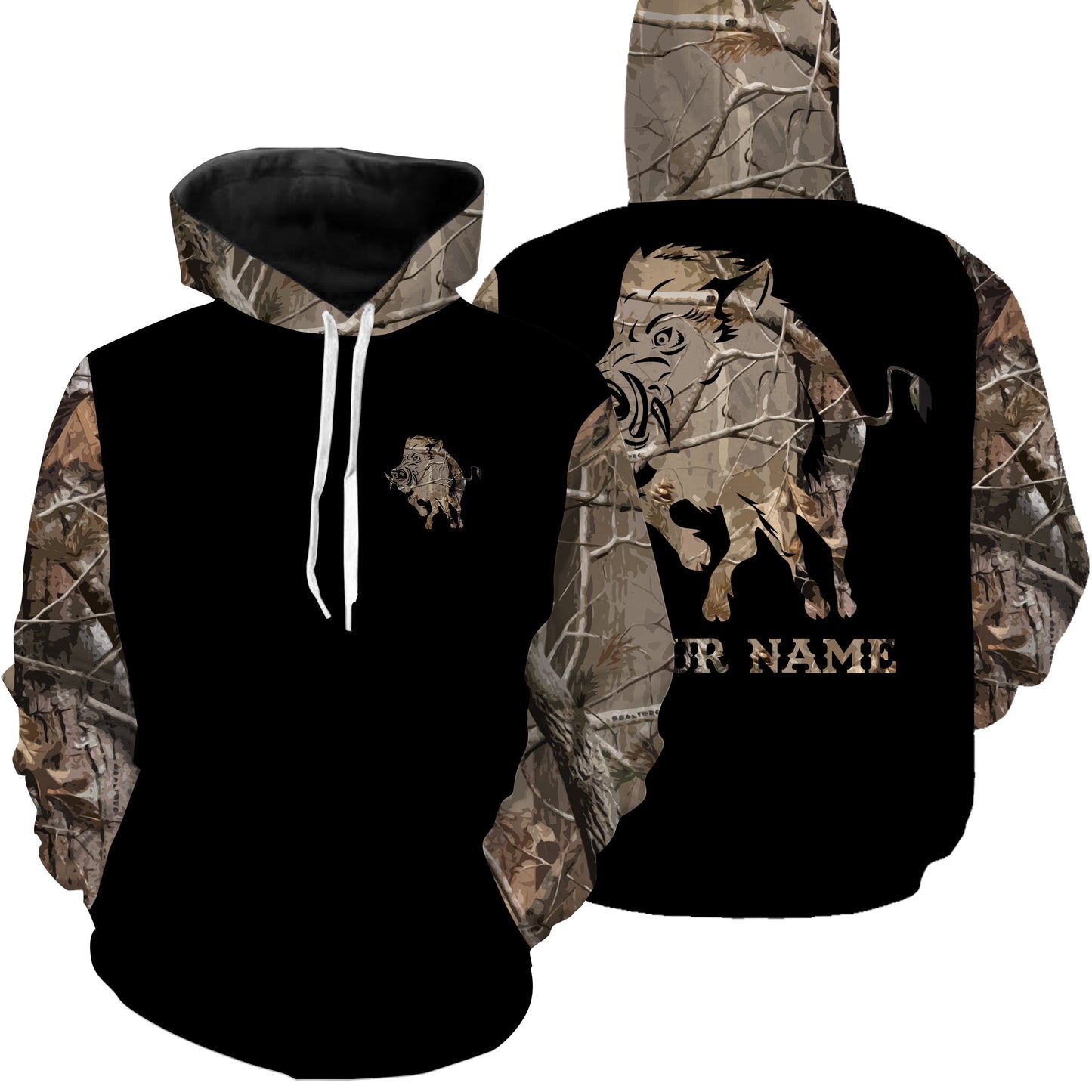 Wild Boar Hunting Camouflage all over print shirts personalized hunting gifts FSD3147 Hoodie