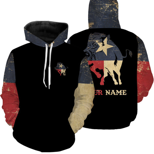 Wild Boar Hunting Texas flag all over print shirts personalized Boar hunting gifts FSD3154 Hoodie