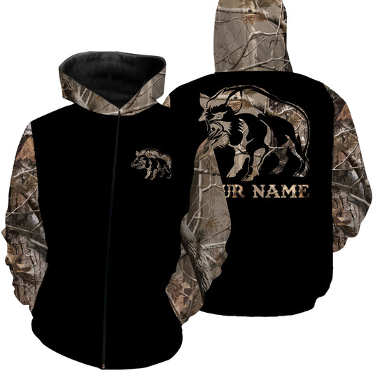 Wild Hog Hunting Camouflage Custom Name All over printed Shirts