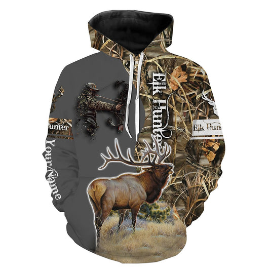 Elk hunter Shirts Custom Name 3D All over print Shirts - Hunting gift for Men