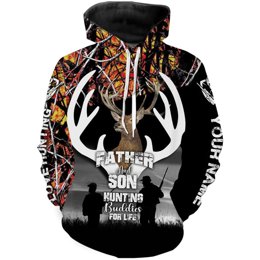 "Father and Son hunting buddies for Life" Custom Name 3D All over print Shirts Deer Hunting gifts for father and son FSD1791