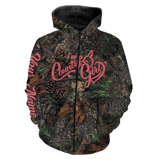 I'm a Country girl custom Name 3D All over print Shirts Zip up hoodie