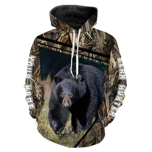 Black Bear hunting custom Name 3D All over print Shirts