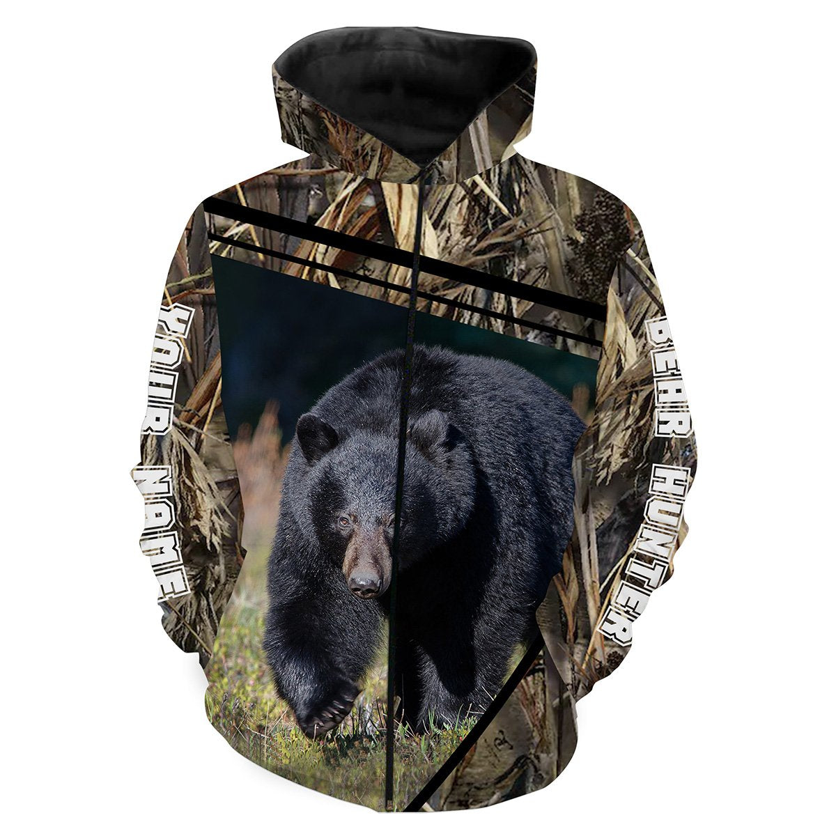 Black Bear hunting custom Name 3D All over print Shirts