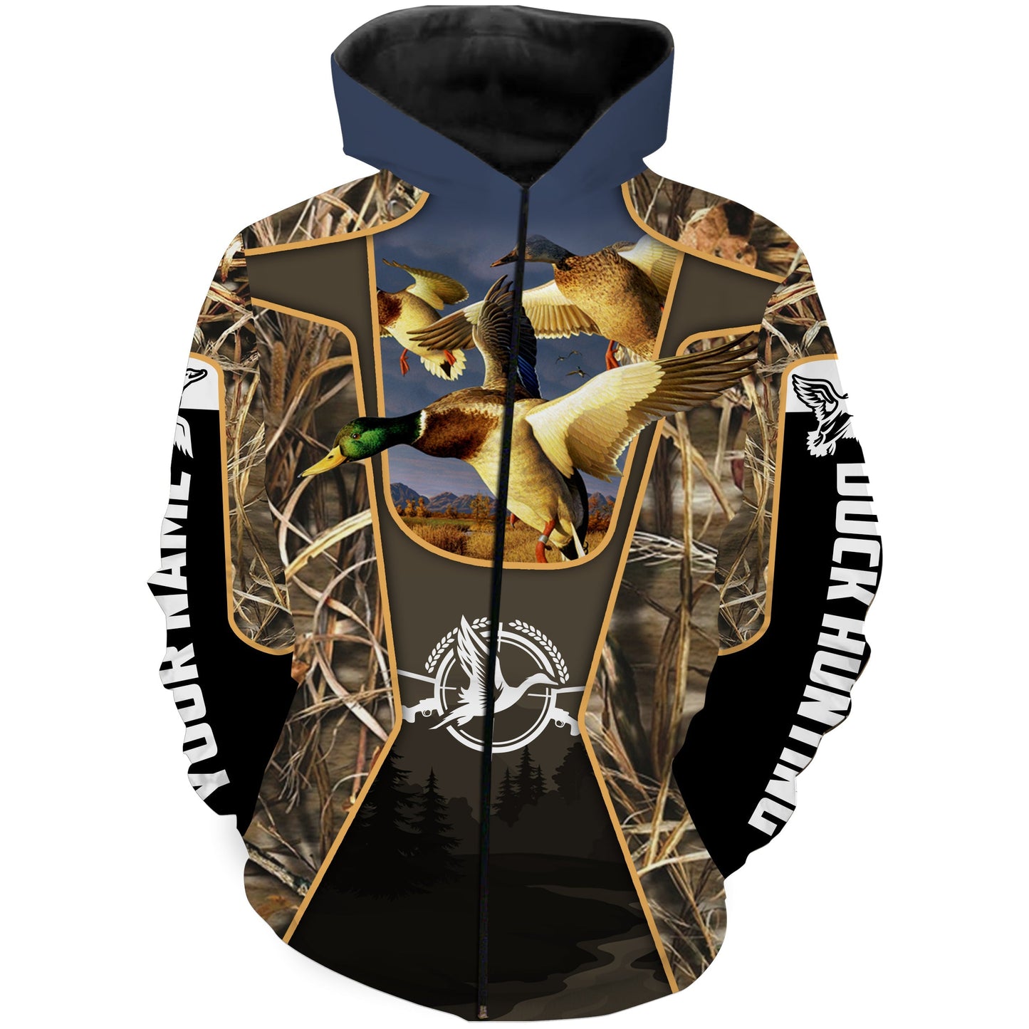 Mallard Duck hunting waterfowl camo 3D Full printing Shirt Personalized hunting gift FSD1104