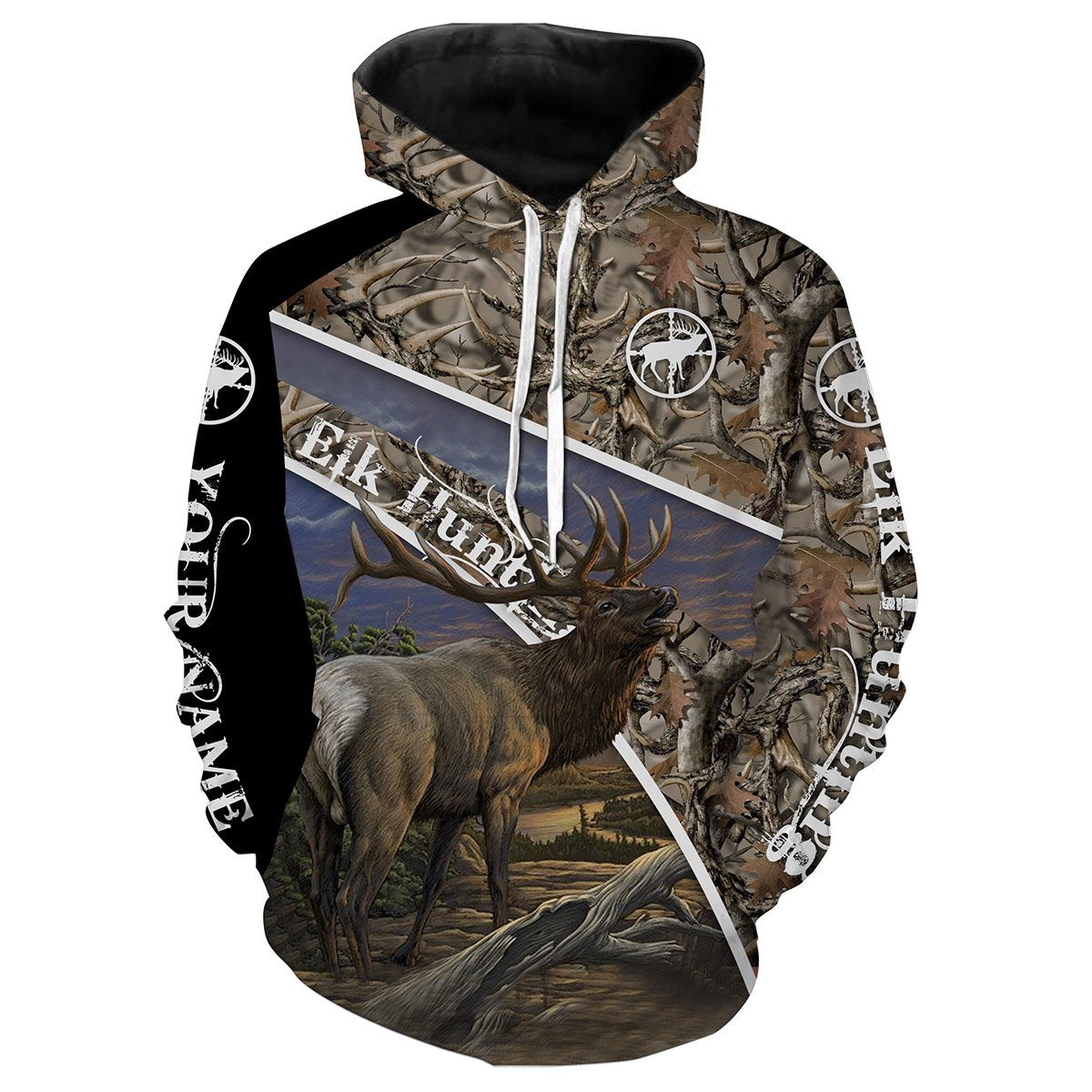 Elk hunting shirts, face shield custom Name 3D All over printing - Personalized hunting gifts - FSD403