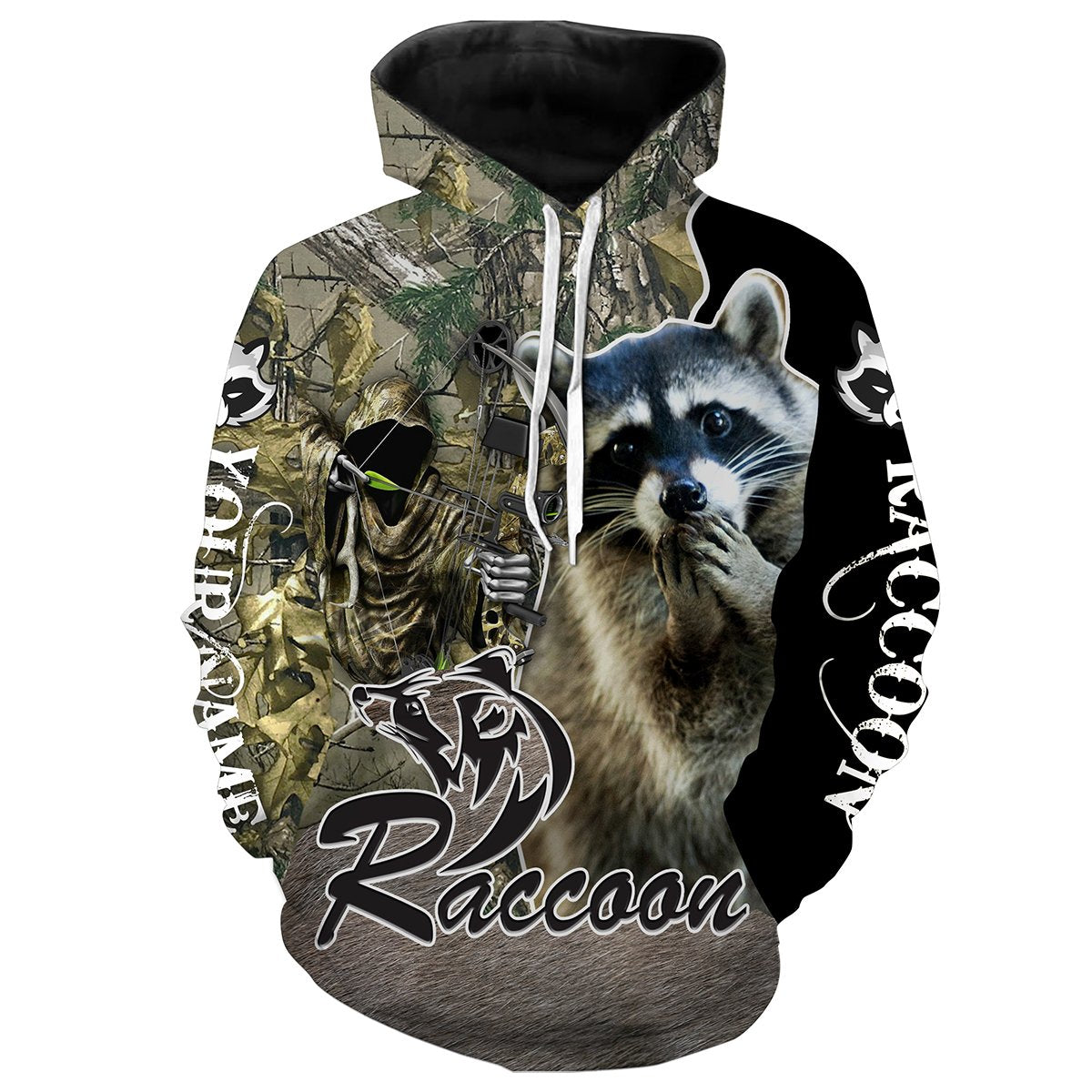 Racoon hunting custom Name 3D All over print shirt Hoodie