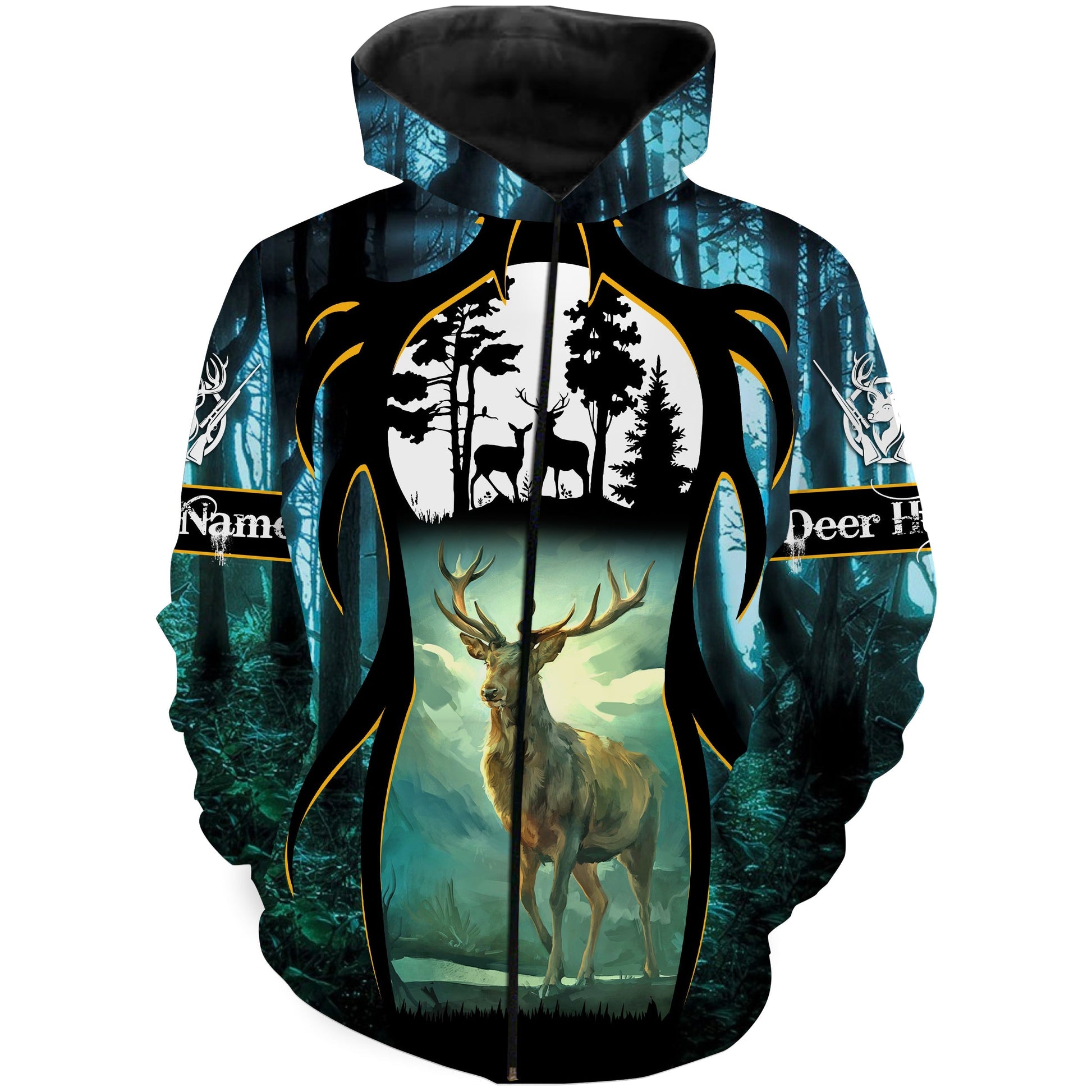 Beautiful Deer hunting customized Name 3D full printing shirts Hoodie - Hunting gift for Men Women and Kid - FSD1480