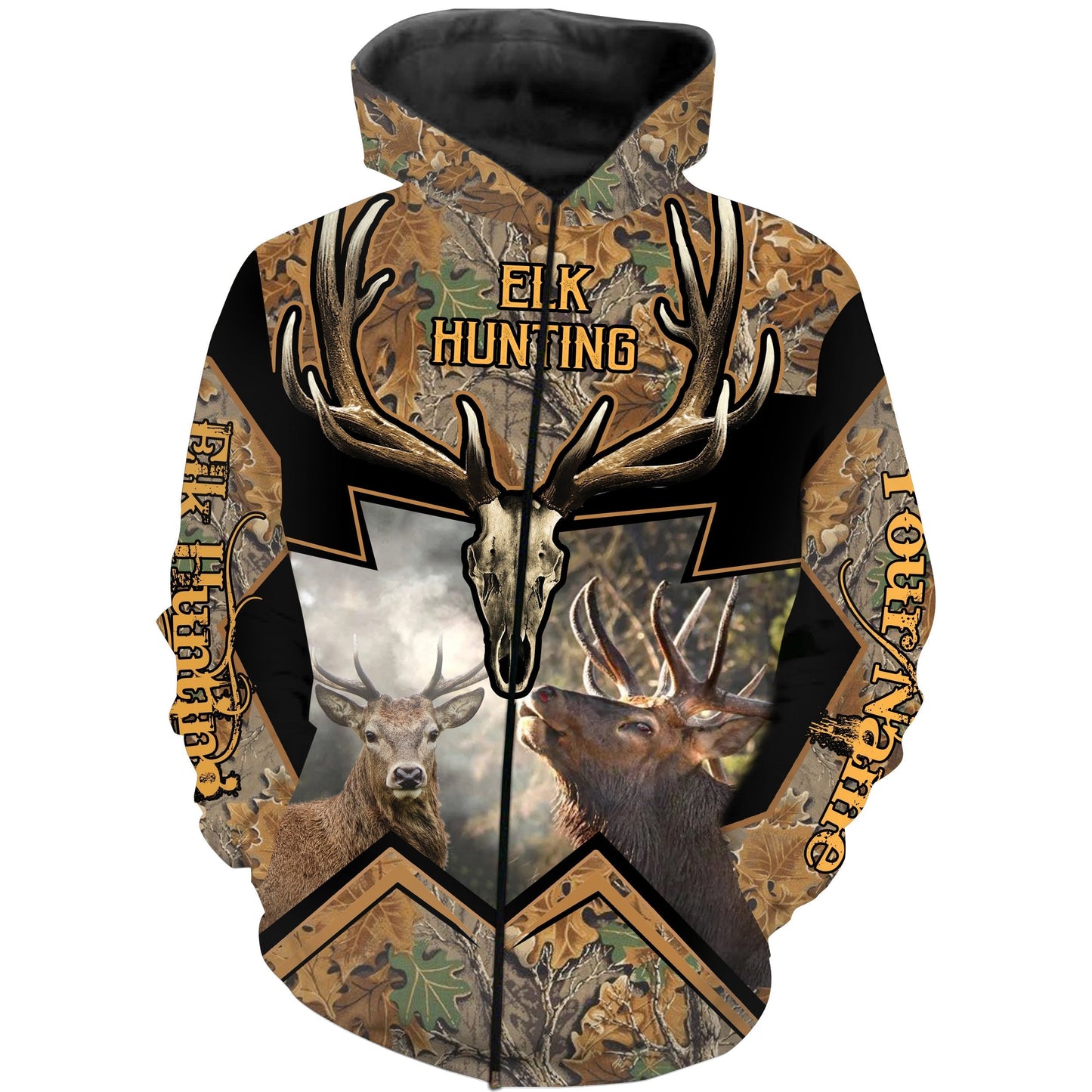 Elk hunting Custom Name 3D All over print Shirts, Face shield - personalized hunting gifts - FSD279