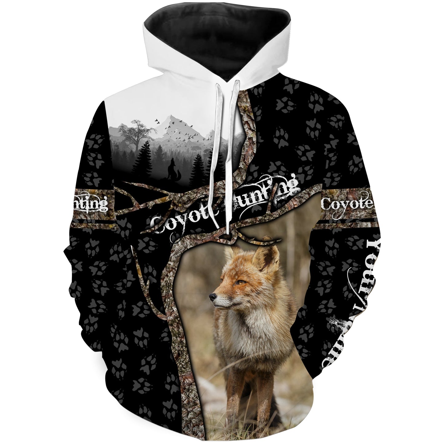 Coyote Hunting shirt coyote track all over print shirt, predator hunter T-shirt, Hoodie, Long sleeve FSD3212