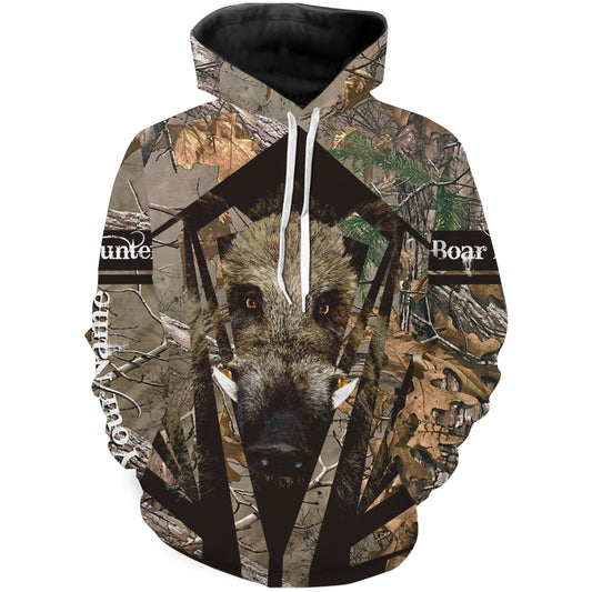 Wild Boar hunting custom Name full printing Shirt Hunting gift for Hunter FSD660 Hoodie