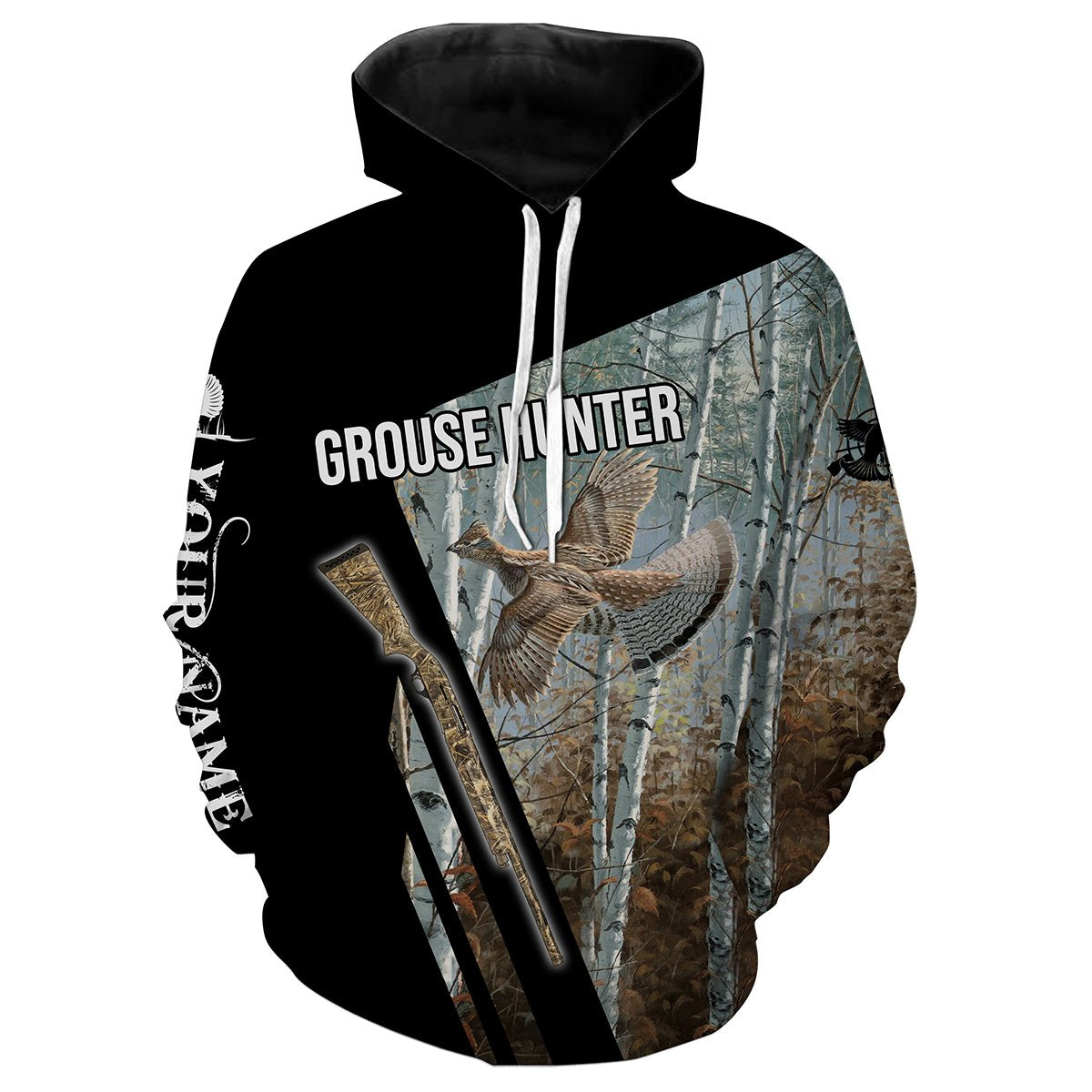 Ruffed grouse hunting Customize name 3D All over print shirts personalized hunting gift FSD516 Hoodie