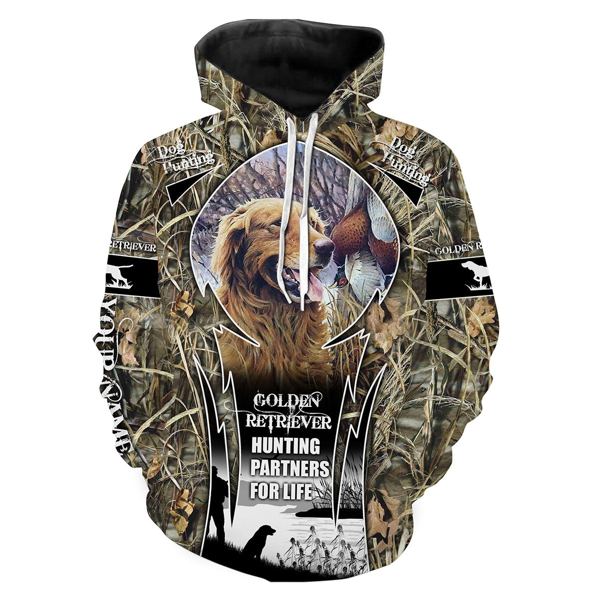 Golden Retriever Hunting partners Custom NAME and PHOTO All over print Shirts Personalized gift FSD207 Hoodie