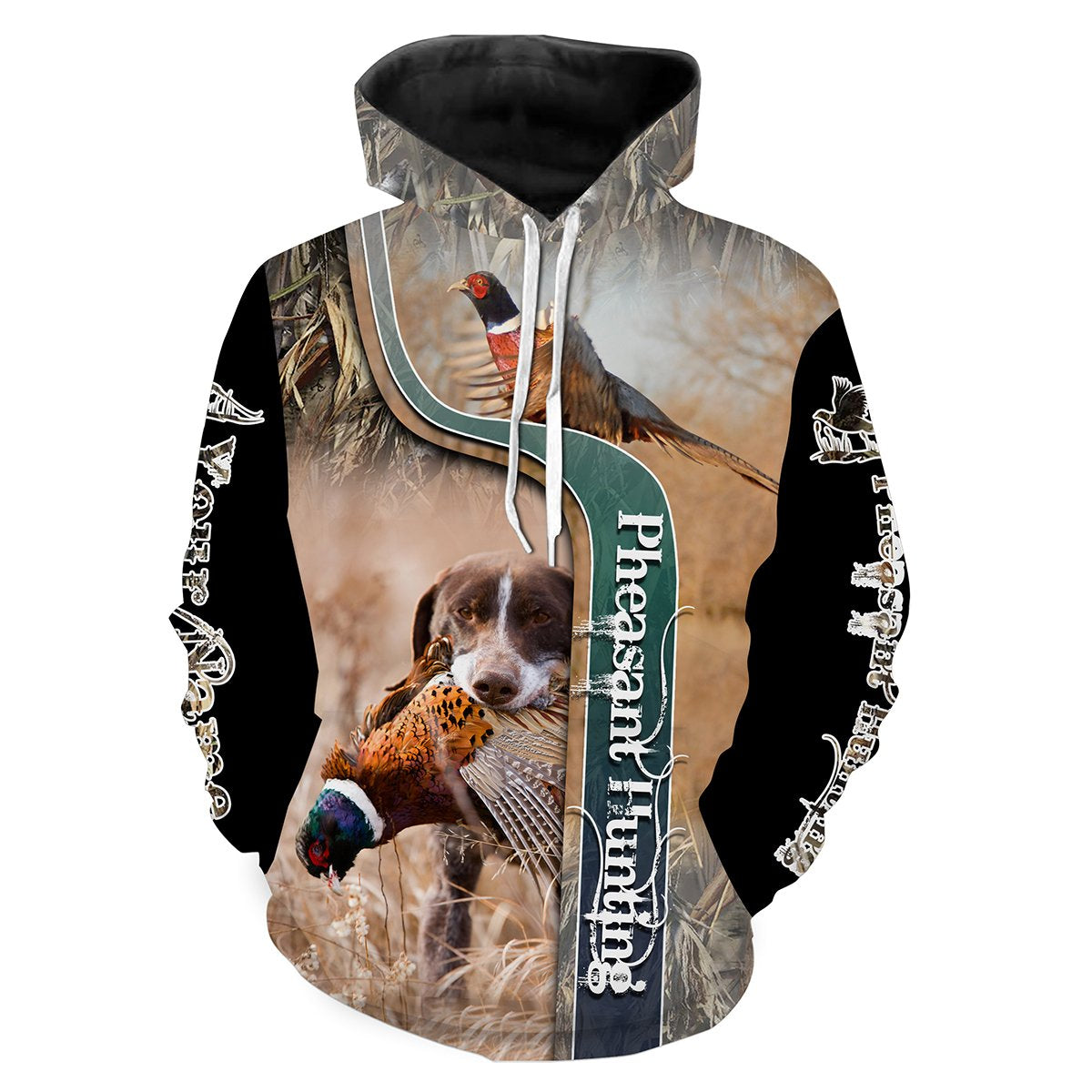 Pheasant Hunting Custom Name 3D All Over Print Shirts  Hoodie Hoodie