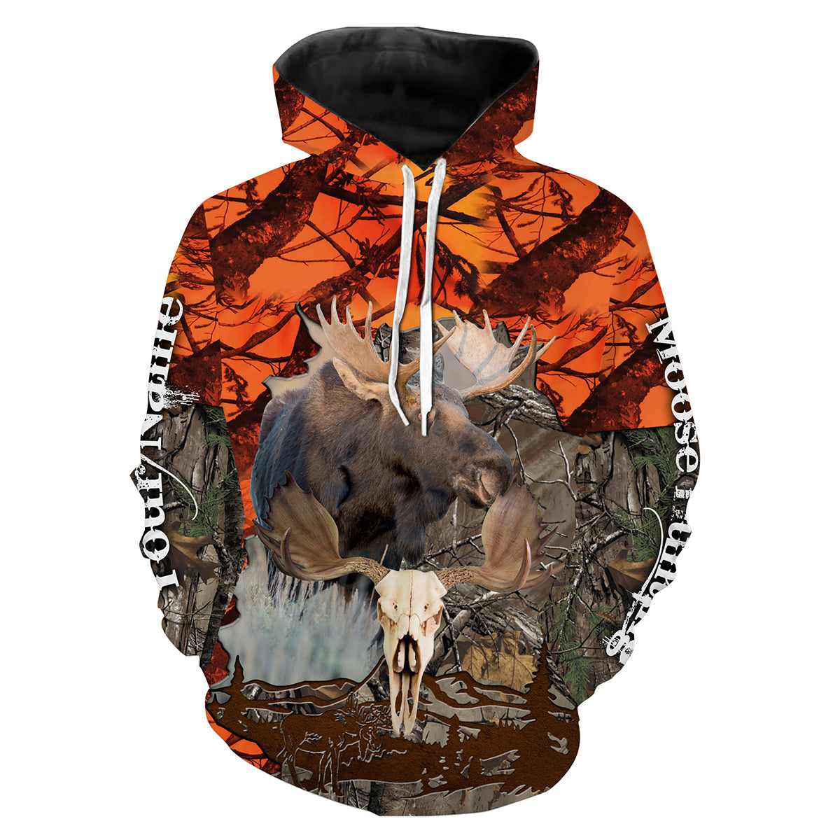 Moose Hunting Orange Camouflage Shirts Personalized Hunting Gift Fsd1043 Hoodie Hoodie