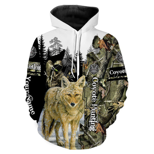 Coyote hunting Custom Name 3D All over printed shirts Hoodie