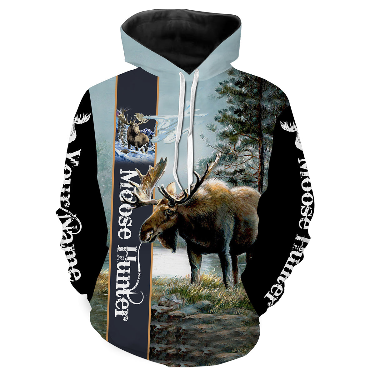 Personalized beautiful Moose hunting camo 3d all over printed shirts - hunting gift for men