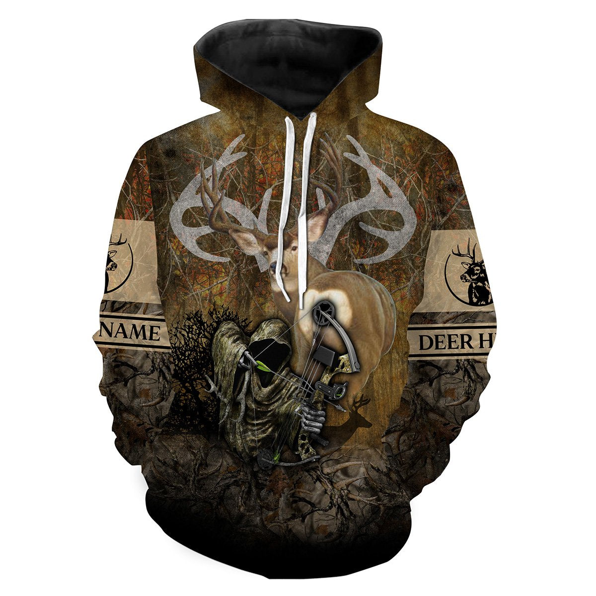 Deer hunting Bow reaper Custom Name 3D All over print shirts - Personalized gift - FSD104