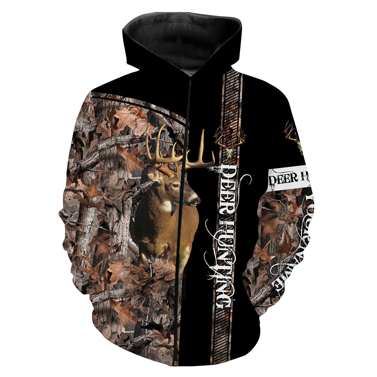 Deer Hunting Camo Mens Womens Hunting Clothes Custom Name 3D Full Printing Shirts Personalized Hunting Gifts Fsd1831 Zip Up Hoodie Zip Up Hoodie